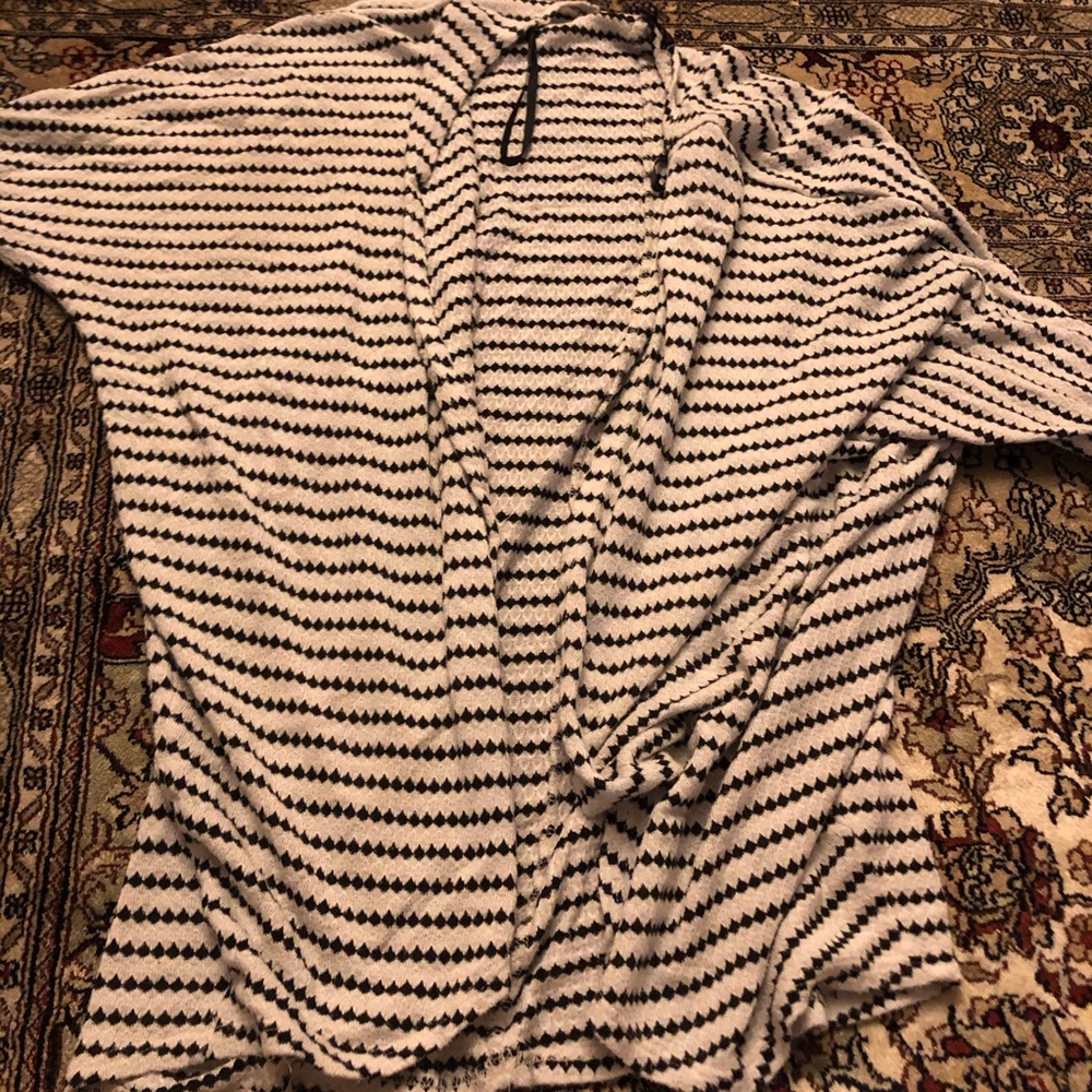 Material Girl Black And white cardigan